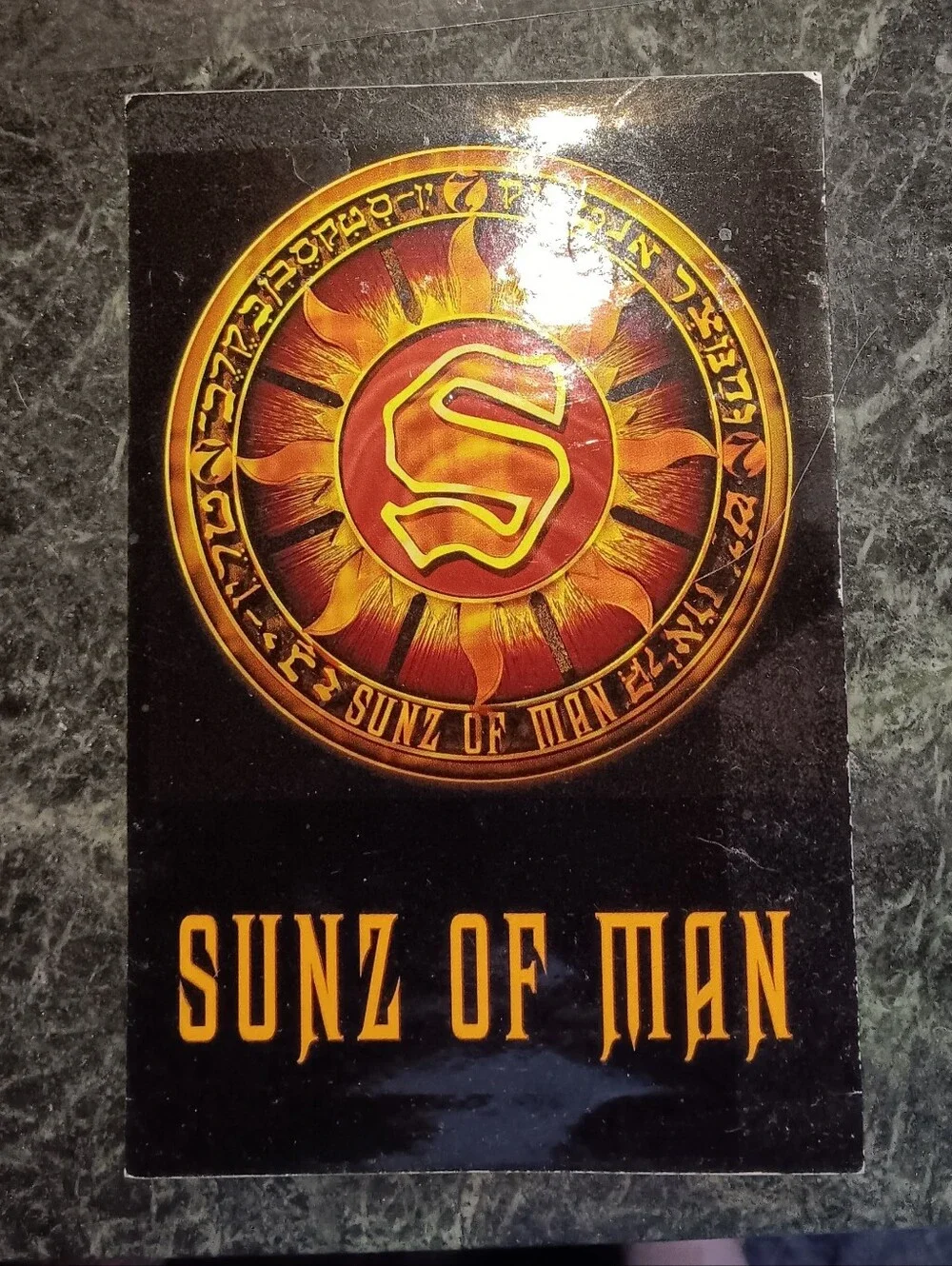 vintage sticker for Sunz of Man, the prominent Wu-Tang Clan affiliate hip-hop gr